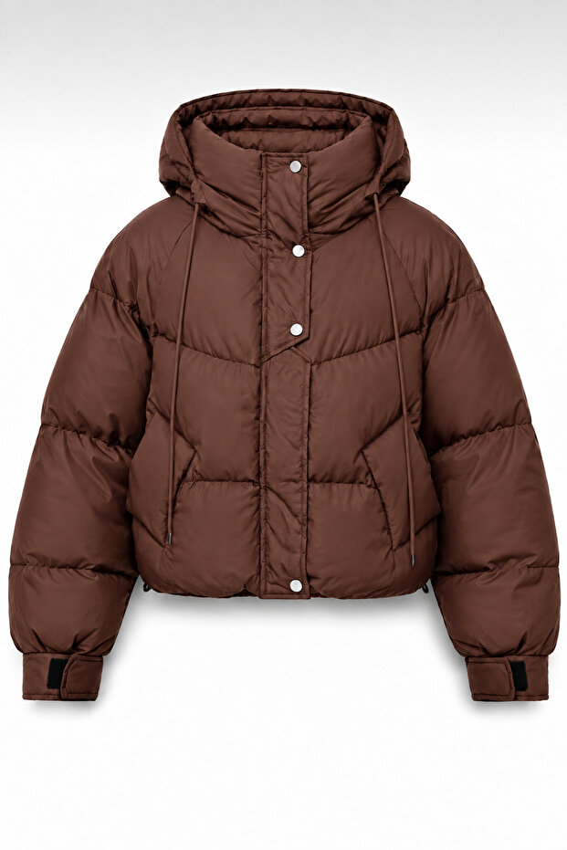 Women's Hooded Inflatable Coat Oversize Short Puffer Jacket | New Season