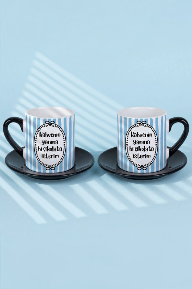 I'D Like a Cup of Chocolate with My Coffee, 2-Pack Turkish Coffee Cup