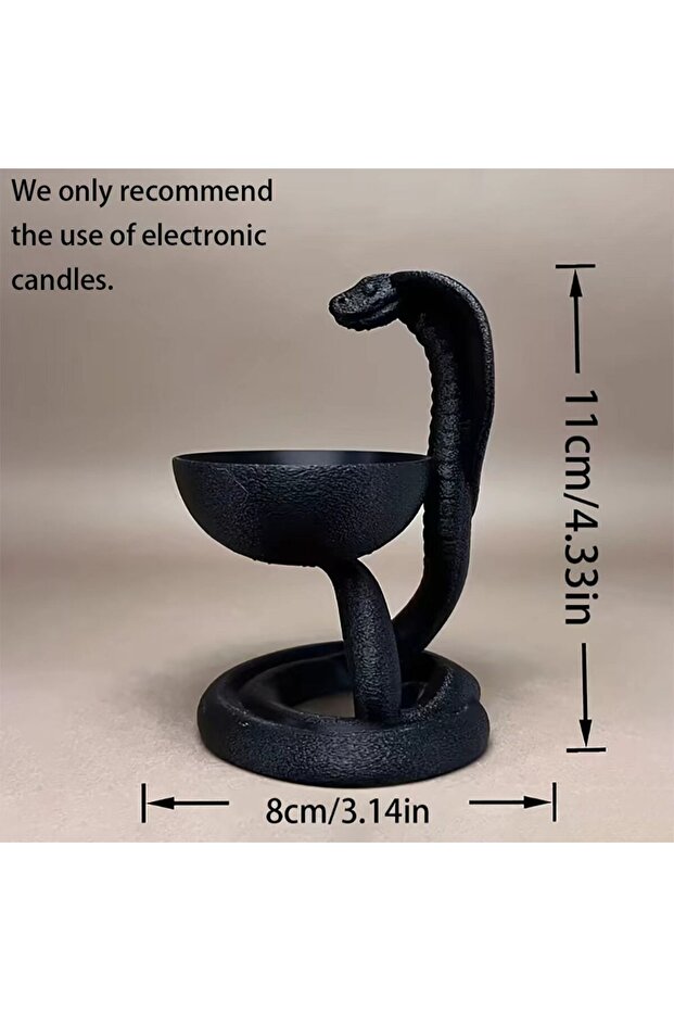 black Cross-Border Gothic Cobra-Shaped Candle Holder For Dark Mystical-Style Desktop Decoration Scen