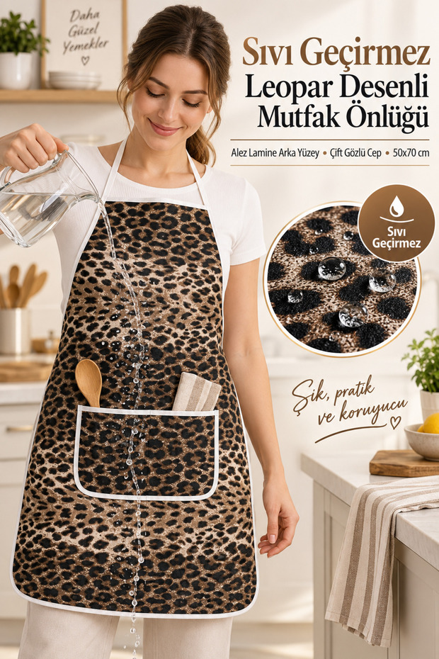 Liquid Proof Kitchen Apron 50X70Cm with Sponge Filling Pocket