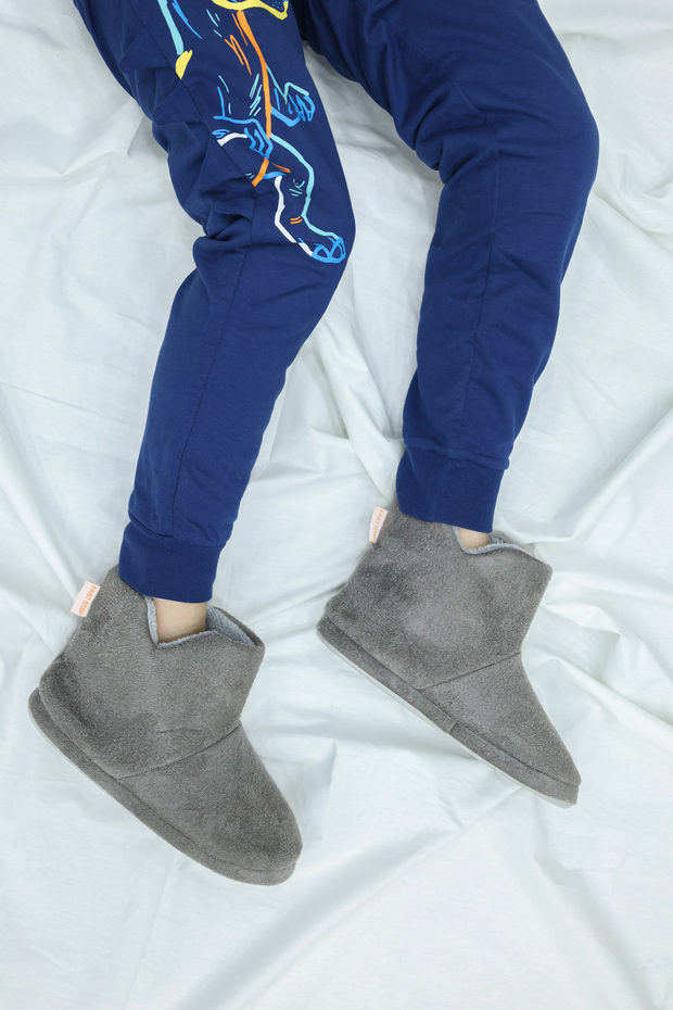 Gray Unisex Home Slippers 331XA096