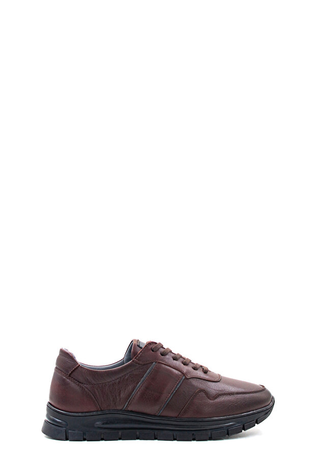 Genuine Leather and Fur Brown Men's Casual Shoes 951Kma101
