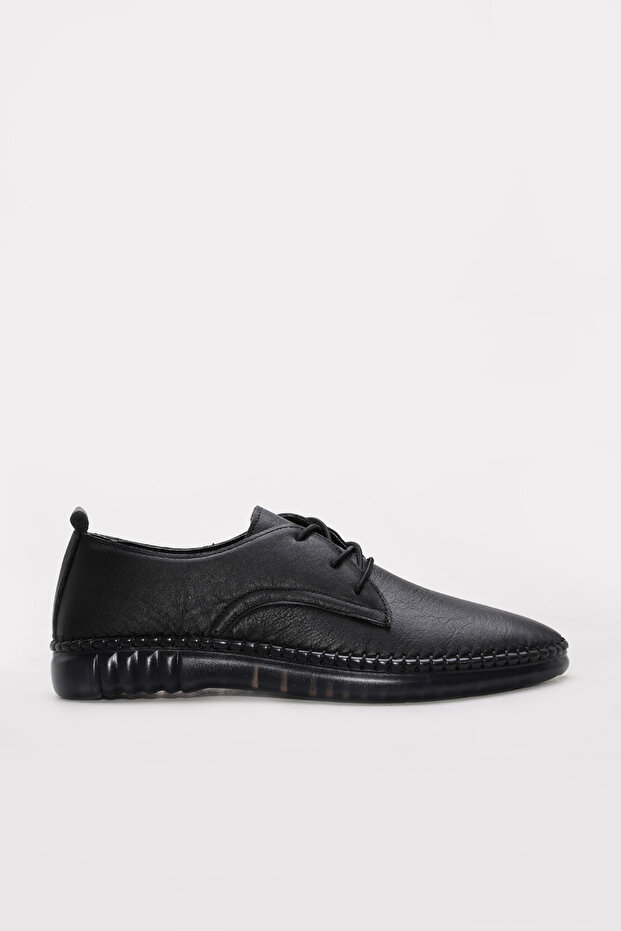 Genuine Leather Black Women's Casual Shoes 310Za5066