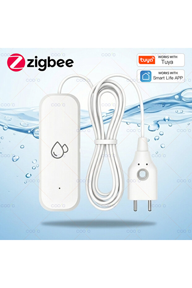 Tuya ZigBee 3.0 Leakage Alarm Detector Water Leak Sensor Overflow Flood App Remote Control Alerts Sm