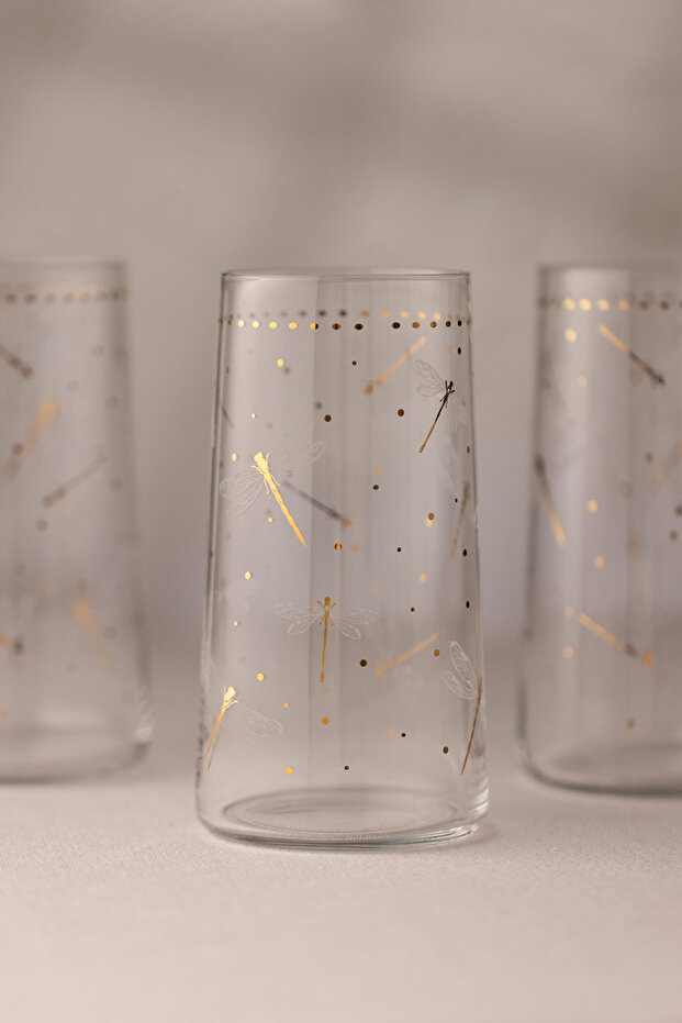 Dragonfly Set of 4 Soft Drink Glasses 520 Cc