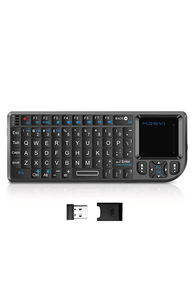 7-Color Backlit A8S MRSVI Mini Keyboard A8 2.4G&Bluetooth Backlight Touchpad Mouse Flashligt-Portabl