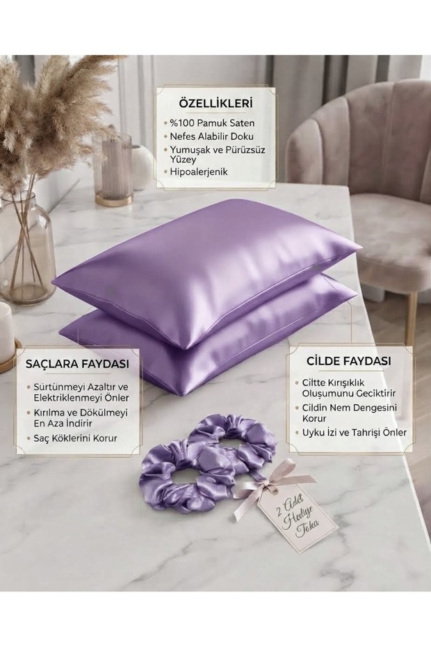 100% Cotton Satin Pillowcase