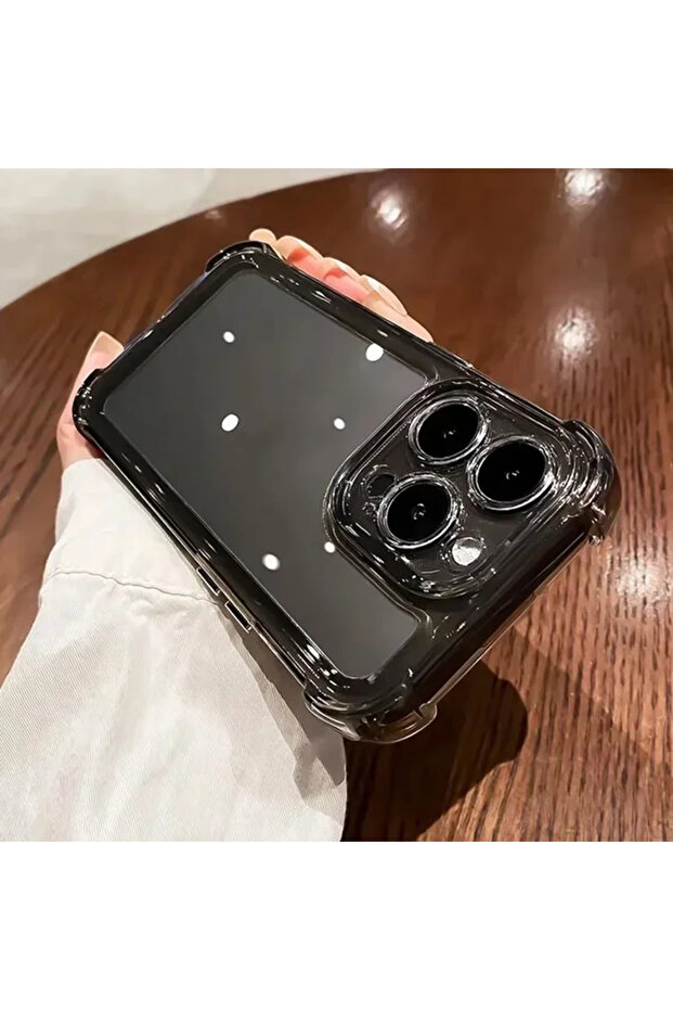For iphone 17Promax Black Luxury Shockproof Transparent Phone Case For iPhone 17 Pro 16 15 14 13 12