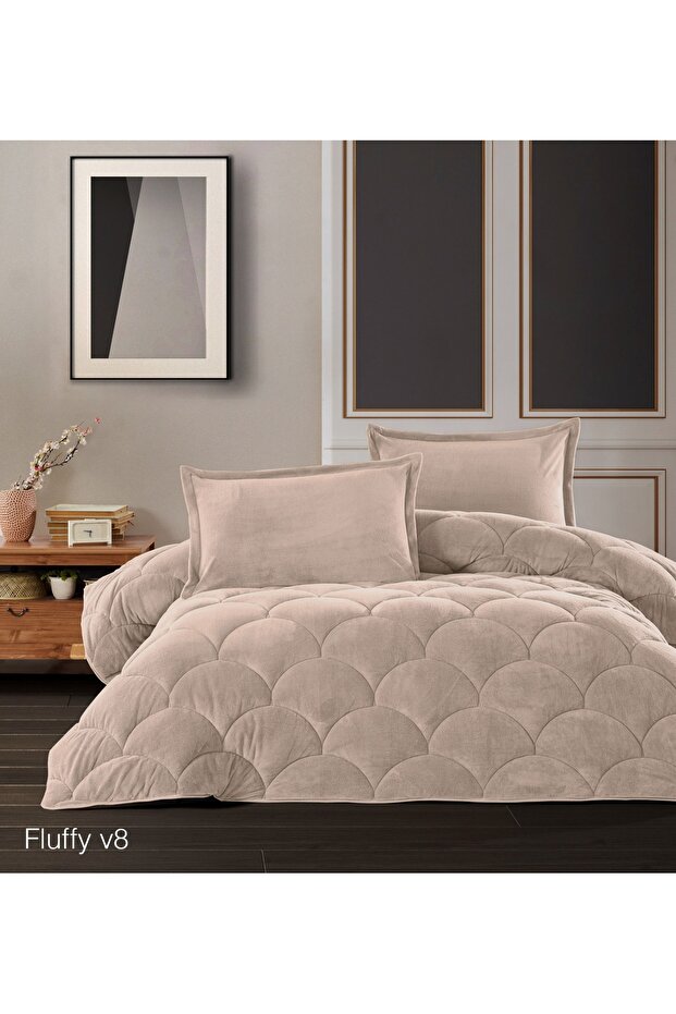 With a Gift Cs Single Luxury Brown Welsoft Quilt Double-Sided 155X215