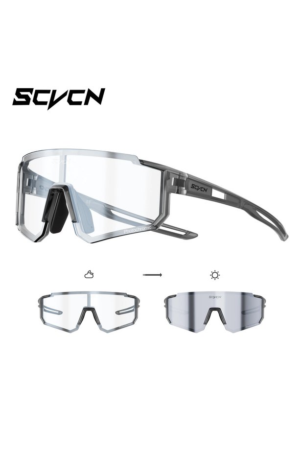 Photochromic-SI-02 SCVCN Girls Sports Sunglasses Kids Cycling Glasses Photochromic UV400 Boys Baseba