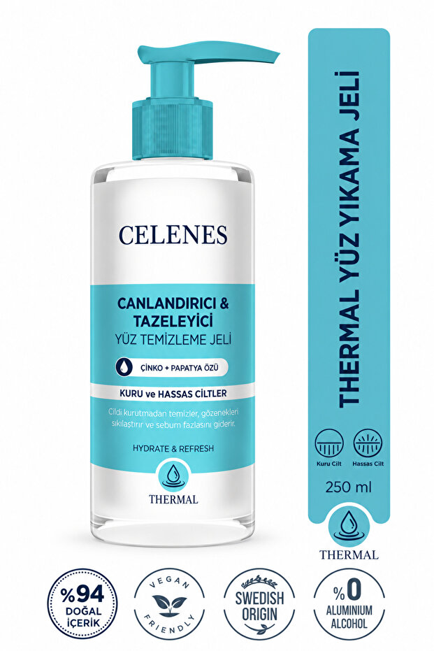 Thermal Facial Cleansing Gel for Dry and Sensitive Skin, 250 ml