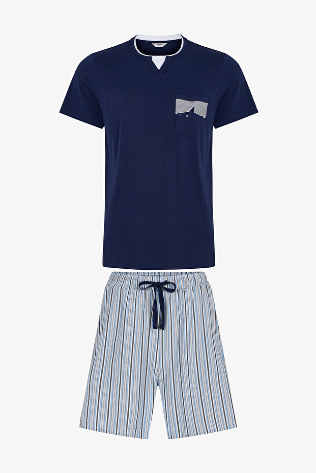 Men's Colorful Sailor Stripe Pajama Set