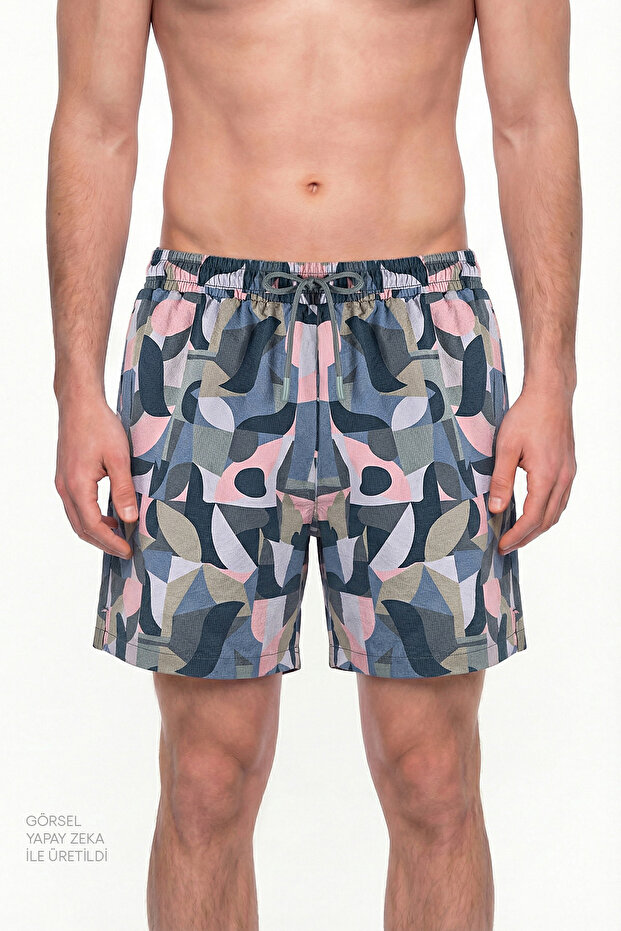 Men's Mindfulness Pattern Swim Shorts