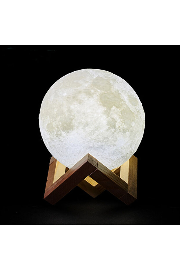 16 Colors 15cm Dropship 3D Print Rechargeable Moon Lamp LED Night Light Creative Touch Switch Moon L