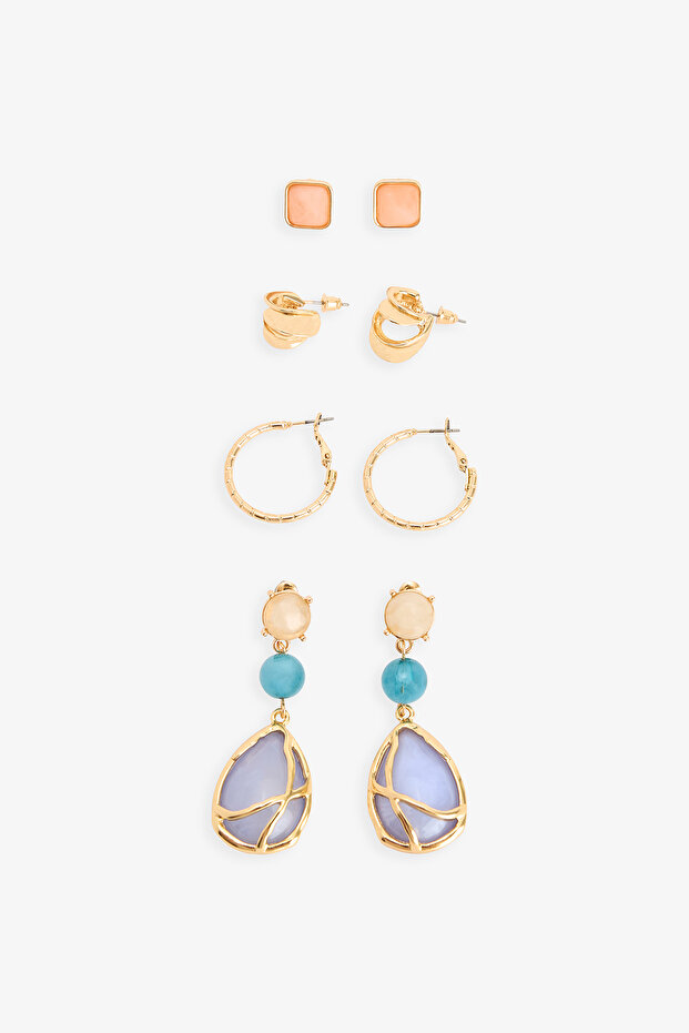 Ice Blue Alba 14-Piece Earring Set