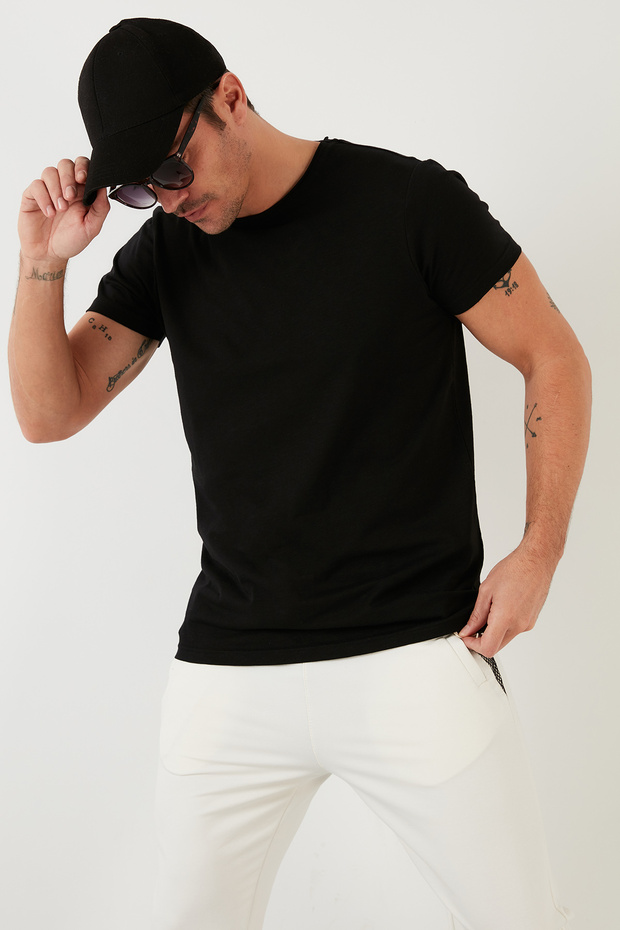 Cotton Crew Neck Basic t Shirt Men's t Shirt 59020001