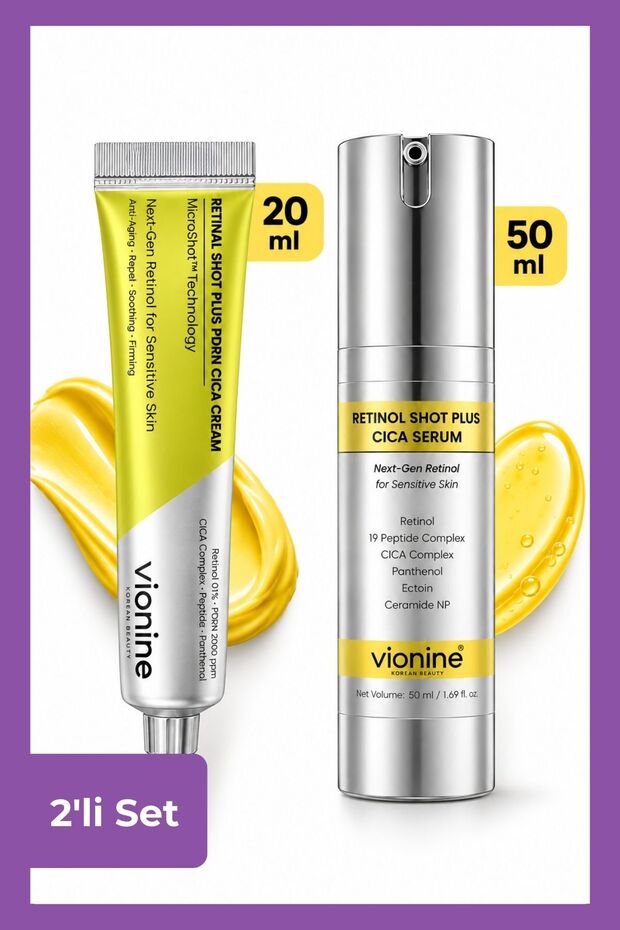 Retinal & Retinol Microshot ™ Plus Set - 20 ml Cream + 50 ml Serum Made in Korea