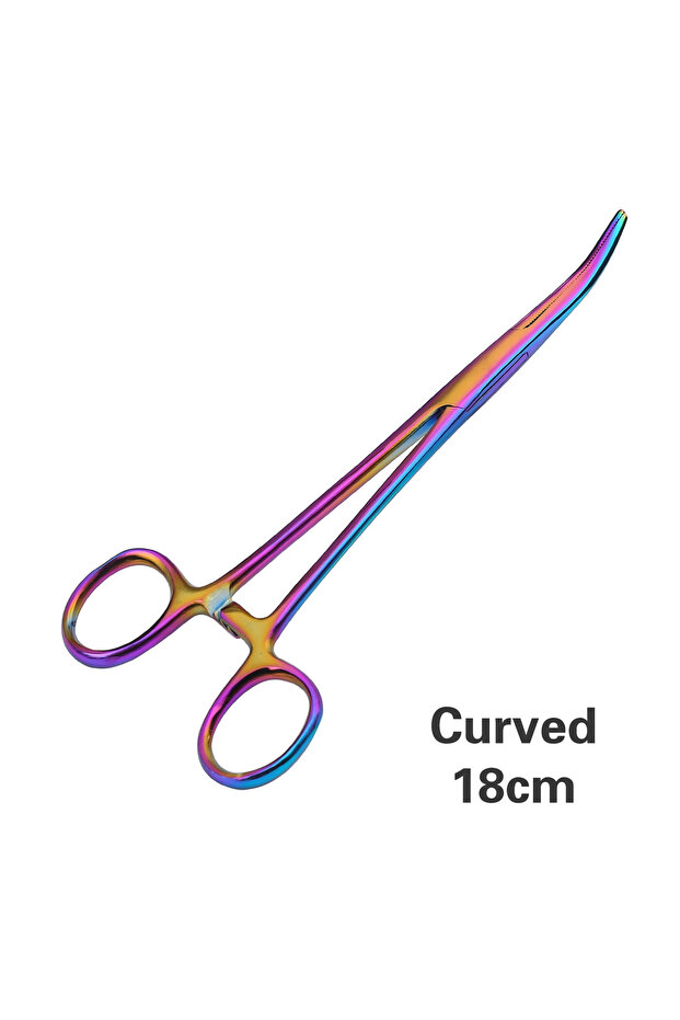 18cm Curved Premium Serrated Fishing Pliers - Stainless Steel Hook Remover & Multi-Purpose Pet Groom