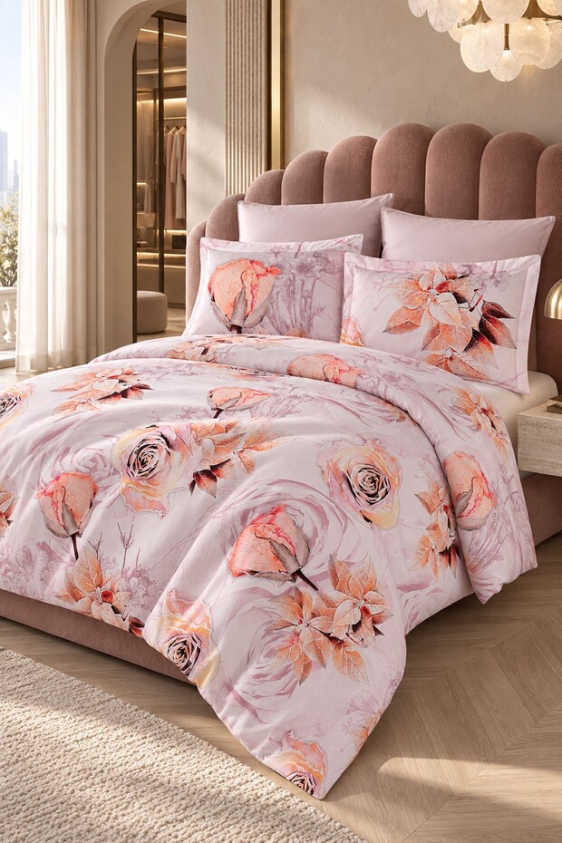250 Tc Bamboo Blend Cotton Sateen Duvet Cover Set – Double Size - Rossy