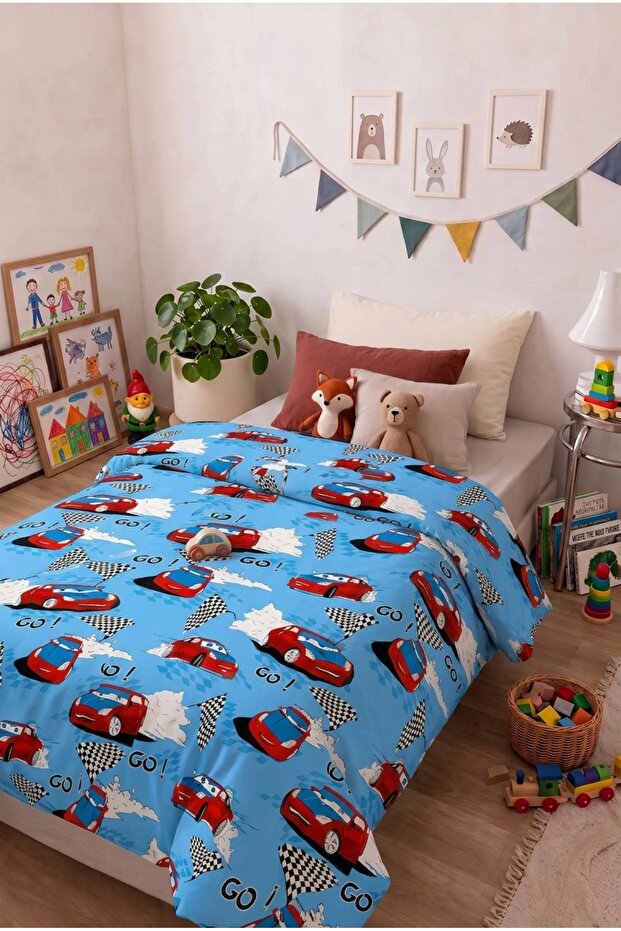 Trolley Patterned Single Duvet Cover / Quilt Cover 160 X 220 cm