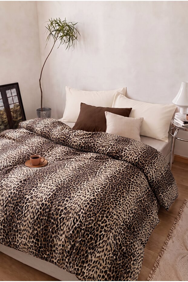 Leopard Patterned Double Duvet Cover / Quilt Cover 200 X 220 cm