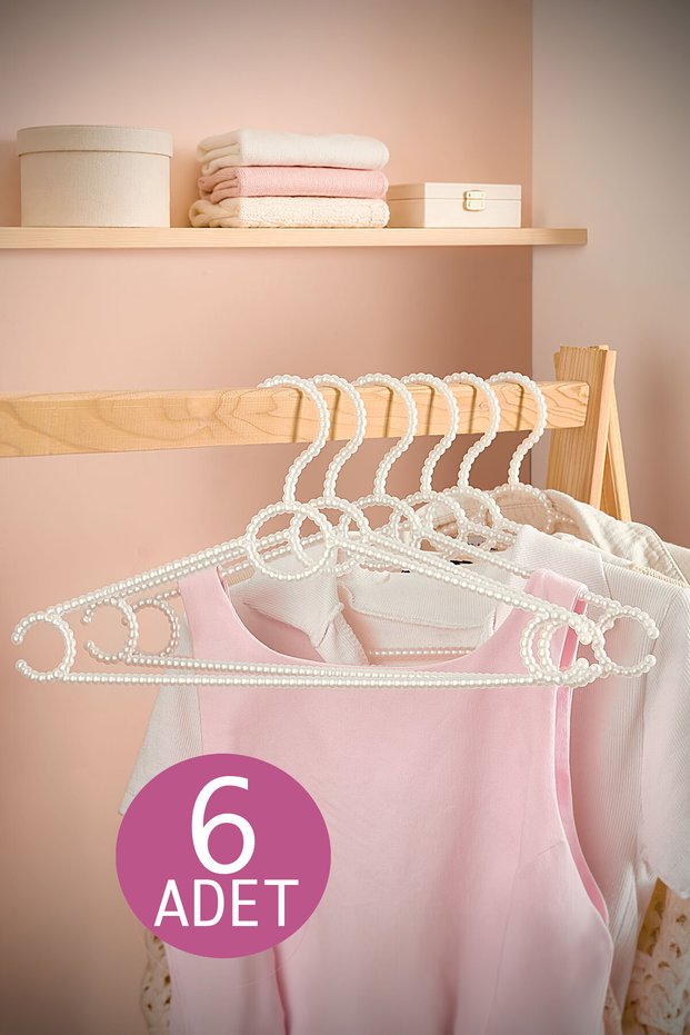 6 Pieces Pearl Hanger Clothes Hanger