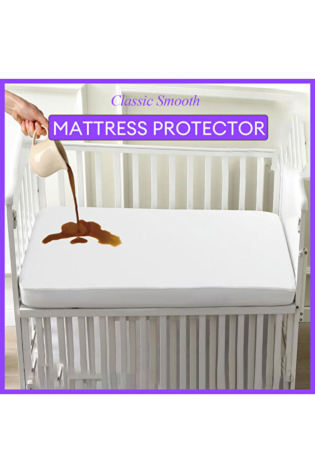 60x120x20cm 1pc Crib Mattress Protector Smooth Waterproof Mattress Cover Washable Anti Mites Bed Cov