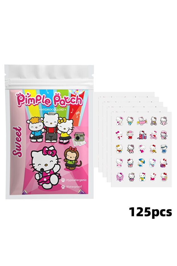 125PCS 150PCS Hello Kitty Cute Face Stickers, Hydrocolloid Pimple Patches for Invisible Blemish Conc