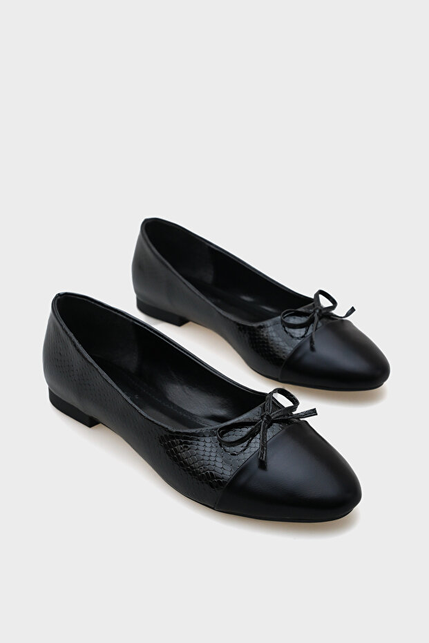 Round Toe Two-Piece Women's Ballerinas