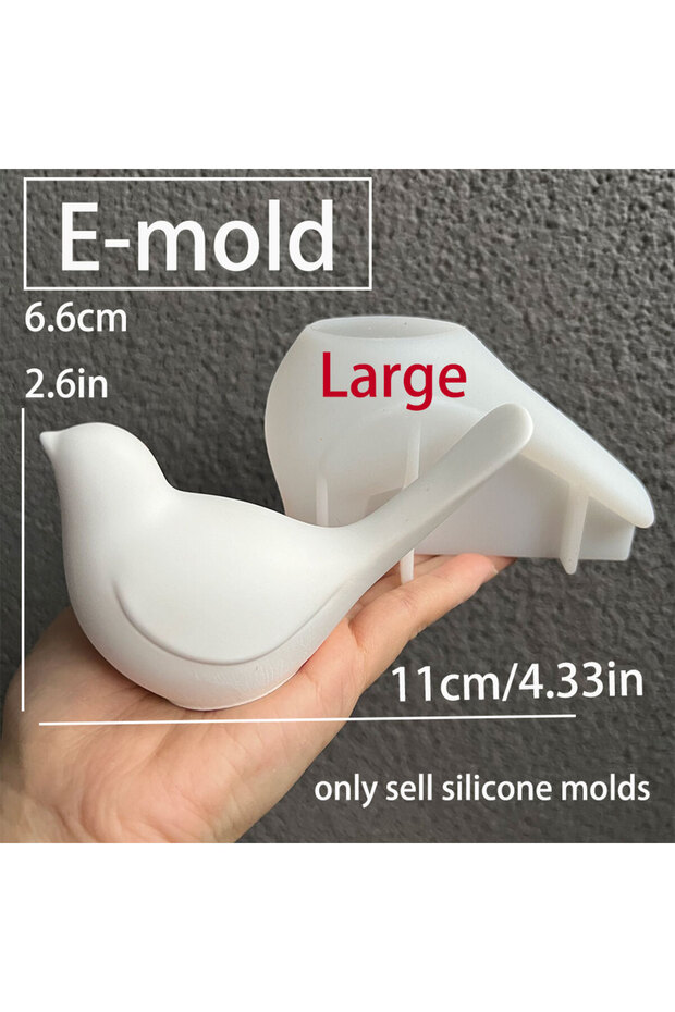 E-mold 3D Bird Animal Mold Cute Butterfly Plaster Hanging Decoration Resin Silicone Clay Mold DIY Lo