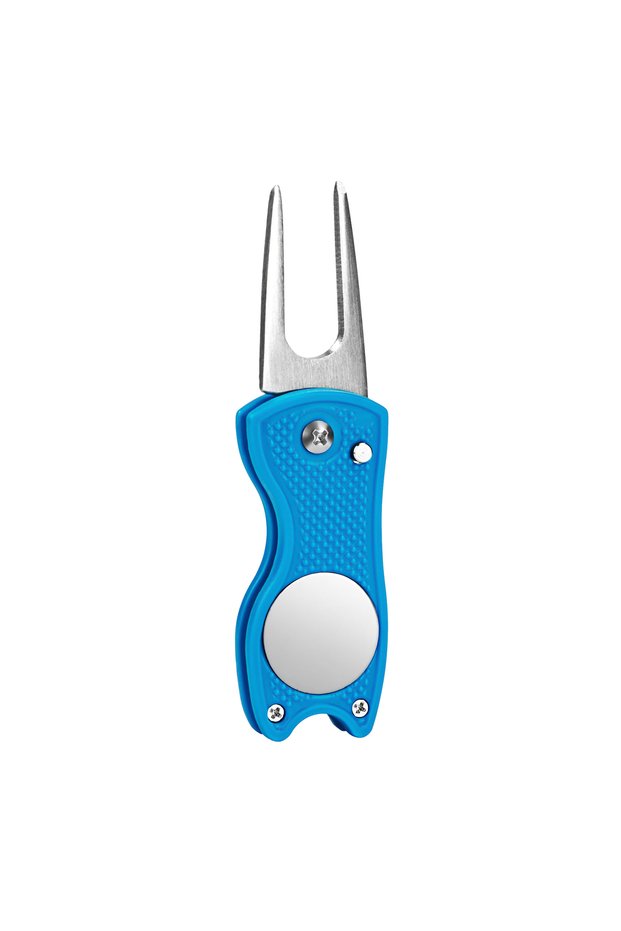 Royal blue Golf Forks Foldable Golf Divot Tool Golfers Foldable Metal Green Tool With Sturdy Handle