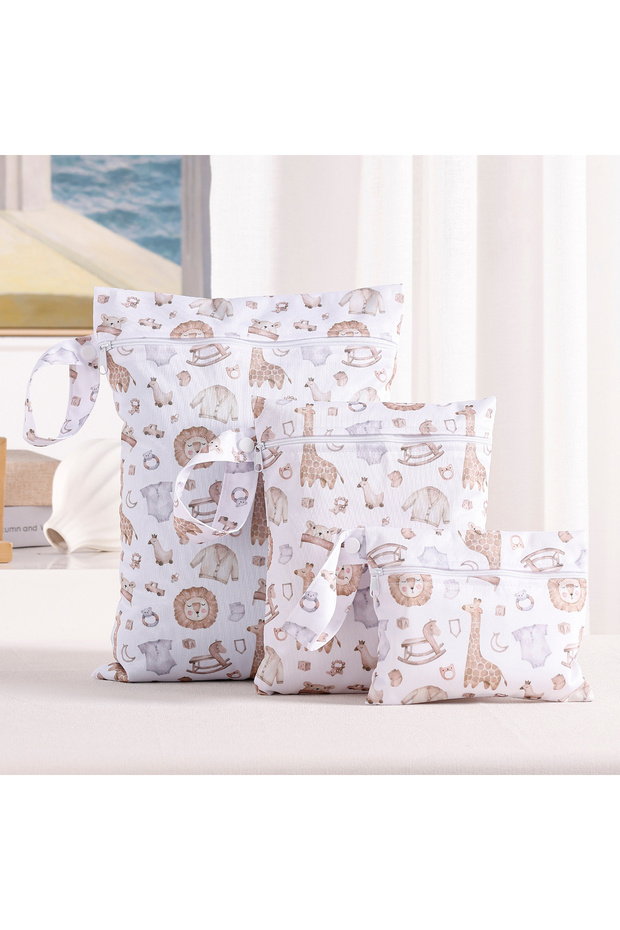 ES076ES077-EF545 Elinfant 3PCS Travel Wash Cosmetic Bag Waterproof Diaper Bag Portable Storage Bag