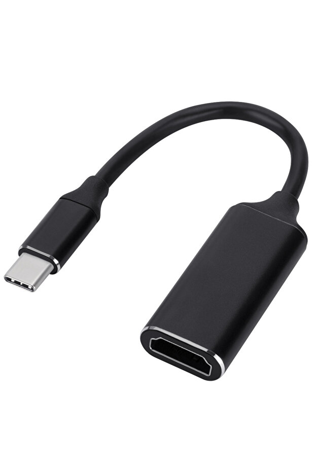 Highlight Black USB C to HDMI-compatible Adapter 4K Cable for MacBook Samsung Galaxy S10 Huawei Mate