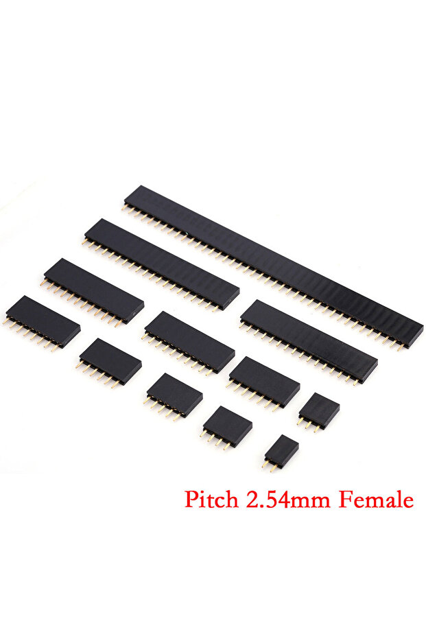 10PCS 1x4Pin Pitch 2.54mm Female 10PCS Single Row Pin Female Header Socket Pitch 2.54mm 1*2 3P 4 5P