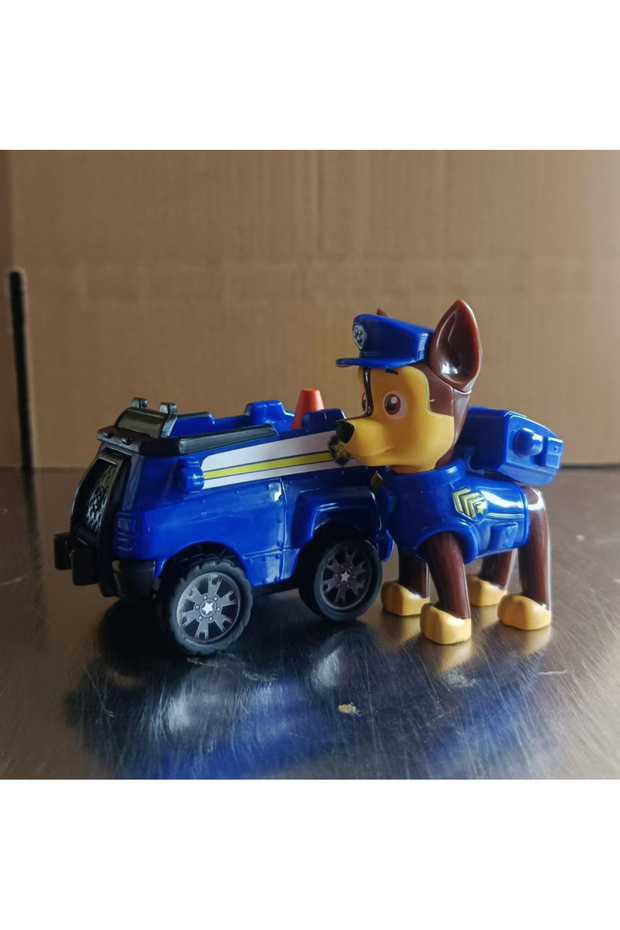 PPB-130131A-opp Genuine Paw Patrol Ryder Chase Skye Marshall Rubble Vehicle Pull Back Cars Playset B