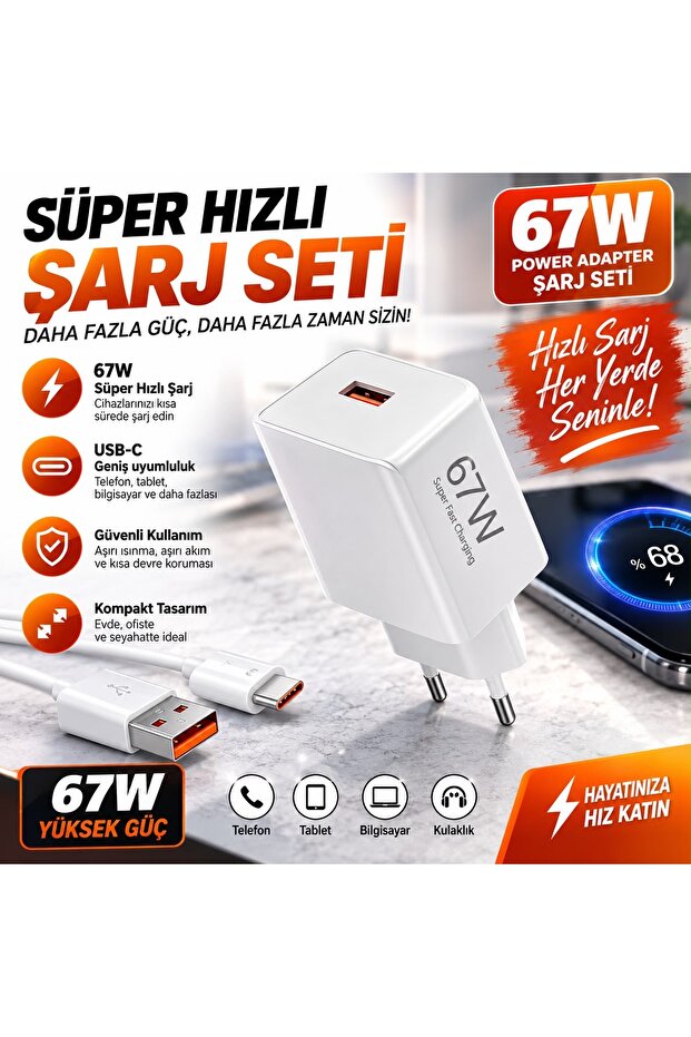 67W Android type-C HIZLI SARJ