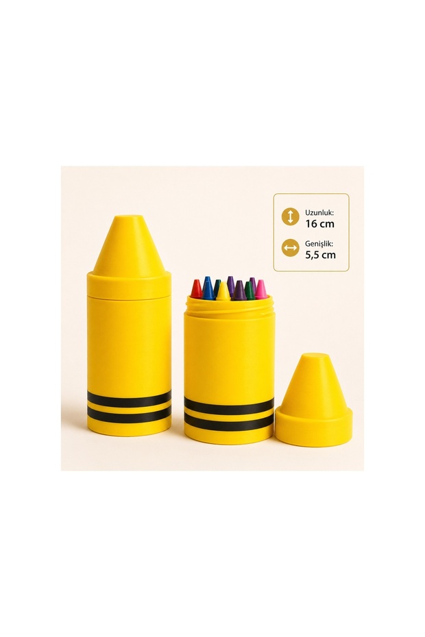 Paint Pen Designed Pen Case 3D Printing Cover Desktop Pen Holder 16 cm Yellow