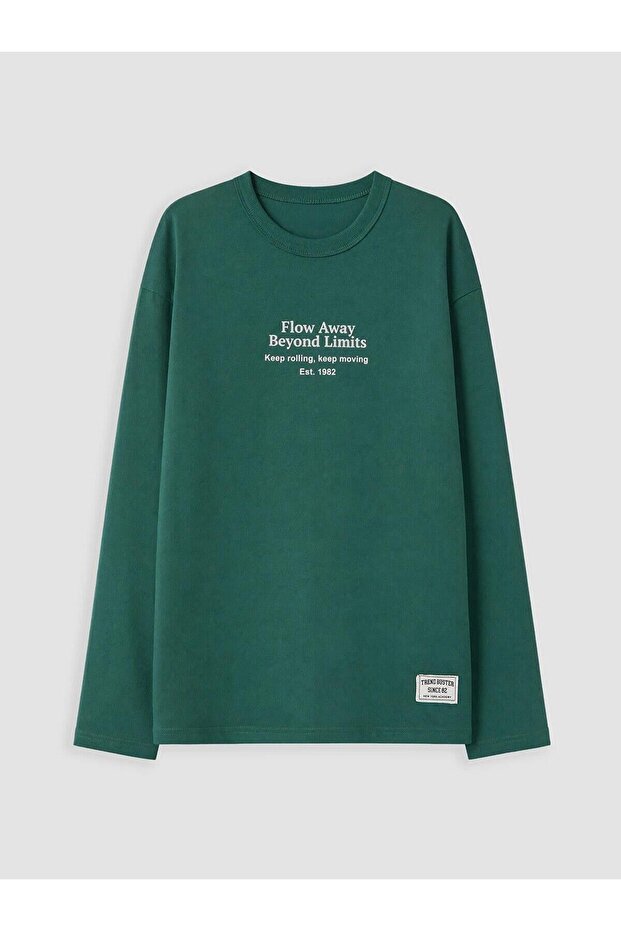 Crew Neck Letter Printed Boys' T-Shirt (W6)