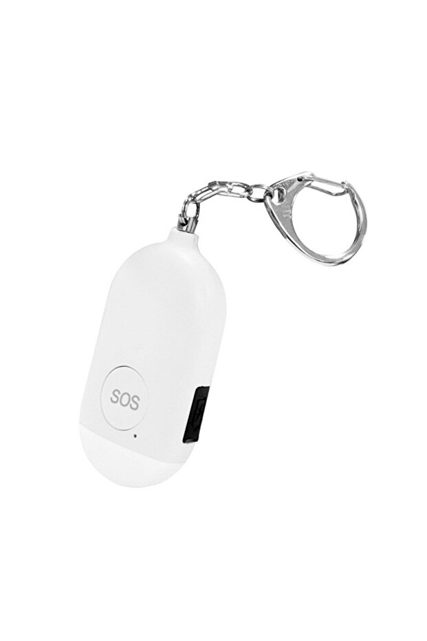B300(white) Kids Elderly Women Emergency SOS Personal Alarm Self Defense Keychain- Panic Button Or P