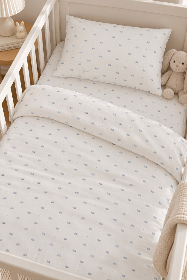 100% Cotton Patterned Baby Bedding Set
