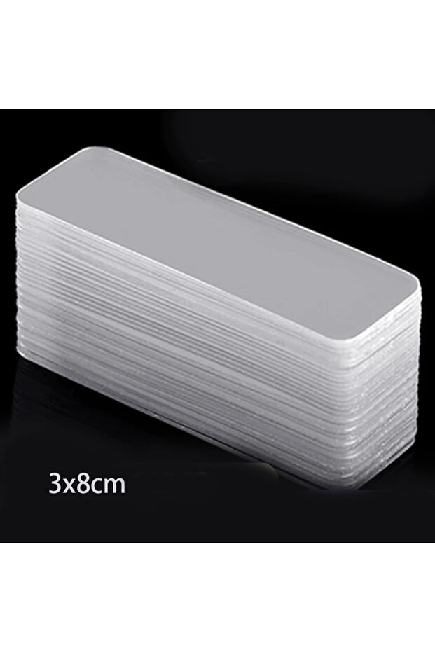 10PCS 30x80mm Reusable Ultra-Strong Double Sided Adhesive Tape Nano Transparent Wall Stickers Water