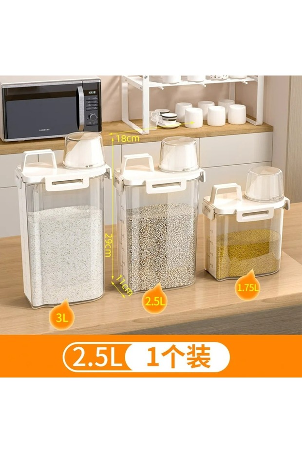2.5L 1pc Storage Container, Household Insect-proof And Moisture-proof Sealed Storage Tank With Lid,