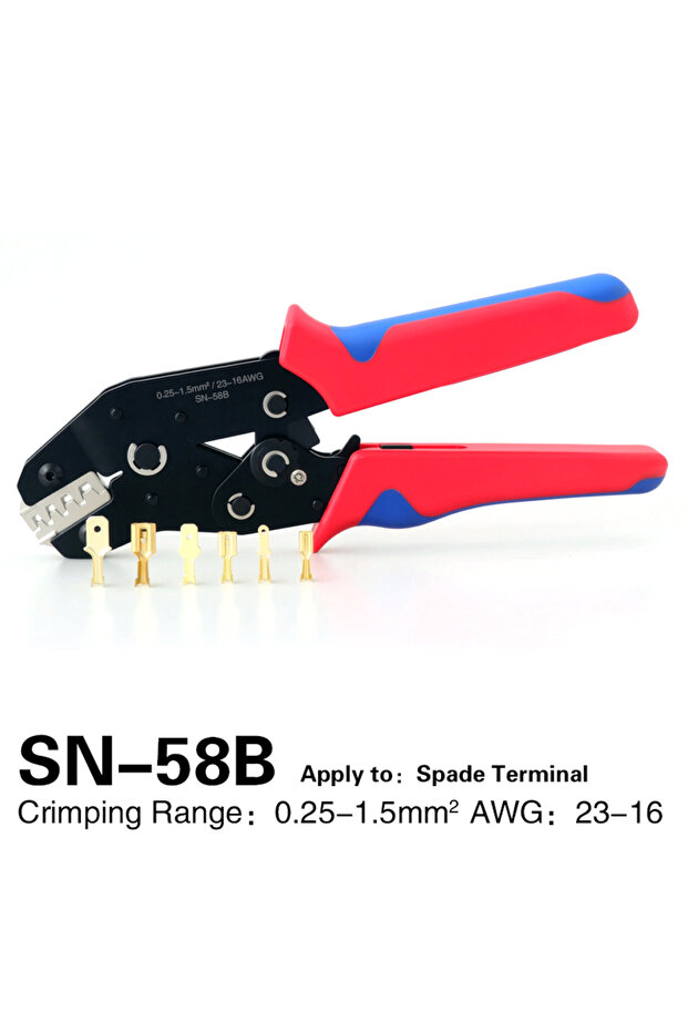 SN-58B SN-58B Professional Spring Blade Terminal Crimping Tool Kit Automotive Wiring Harness Crimp P