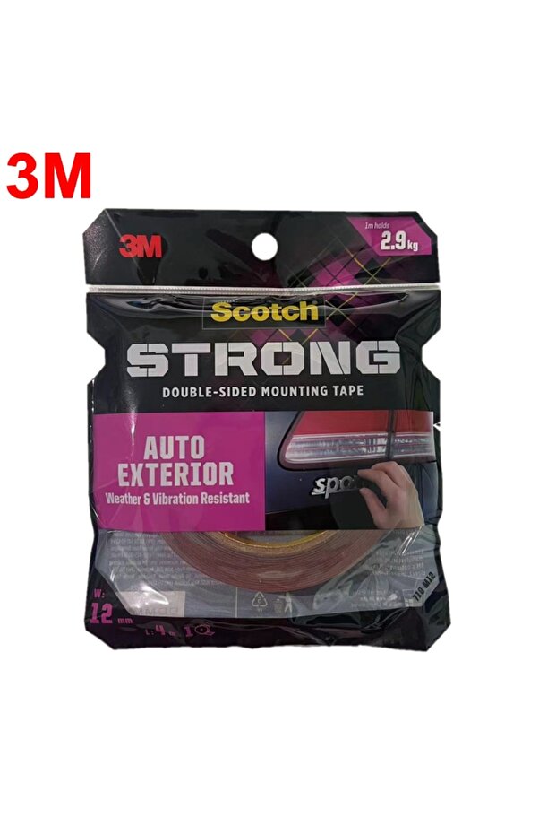3M 12mmX4m 3M Auto tape 3M Car Tape 3M Double Sided Mounting tape Attaches Side Moldings,Trim and Em