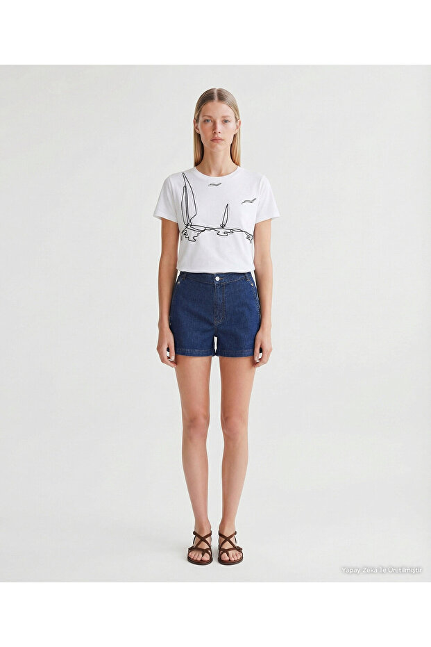 Regular High Waist Bermuda/Shorts