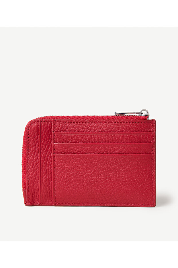 Zippered Leather Card Holder