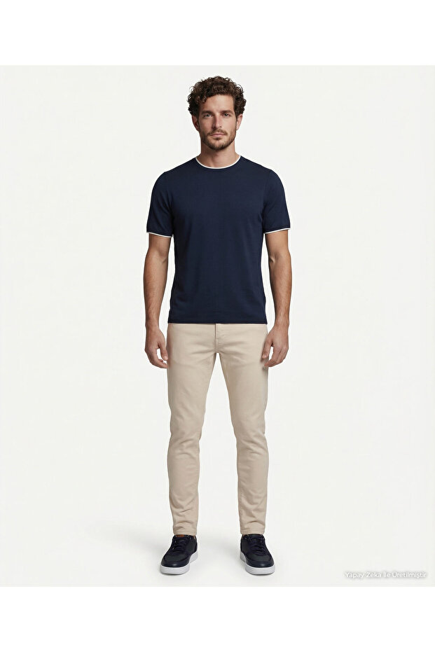 Cotton Regular Crew Neck Short Sleeve Knitwear