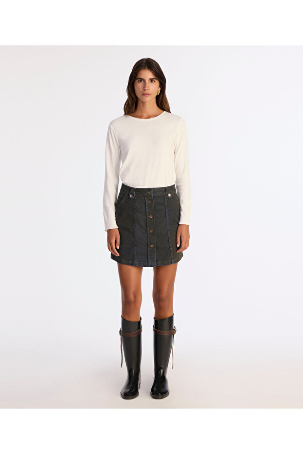Straight Regular Waist Skirt