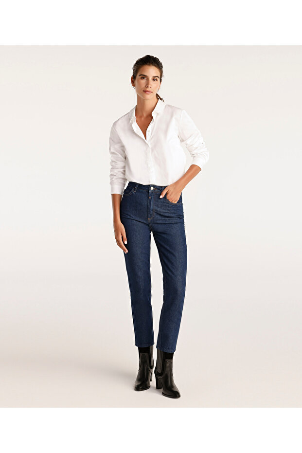 Mom Fit Denim Trousers