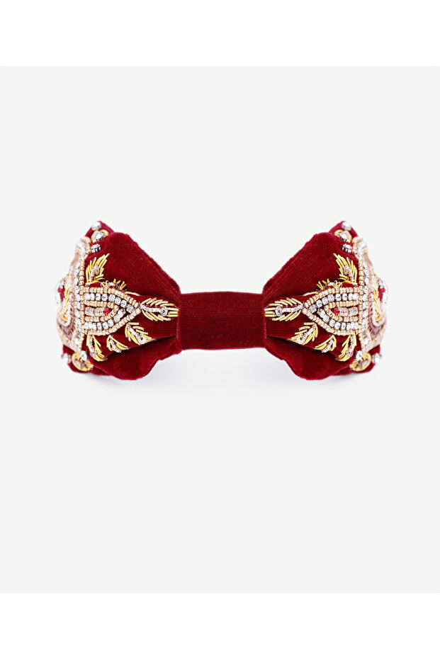 Velvet Crown with Bead Detail